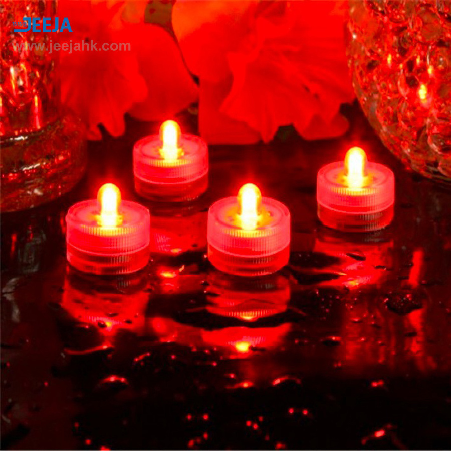 JEEJA battery operated orange tea lights remote control flameless led tealight candles with high quality