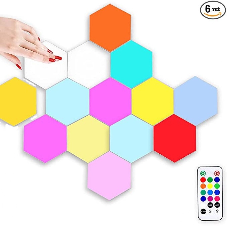 JEEJAHK App Controlled Voice control modular touch lights led ceiling hexagon light panels for wholesales