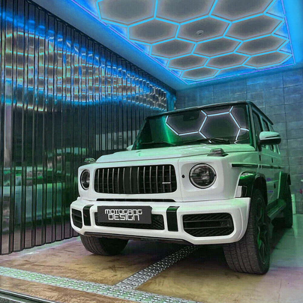 High Lightness Led Garage Lamp Inspection Hexagon Panel Hex Led Ceiling Wall Detailing Studio Hexagon Led Light