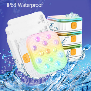 Pool Lights Rechargeable Submersible Led Lights with Remote IP68 Underwater Built-in 2600mAh Battery 16 RGB Color Changing light