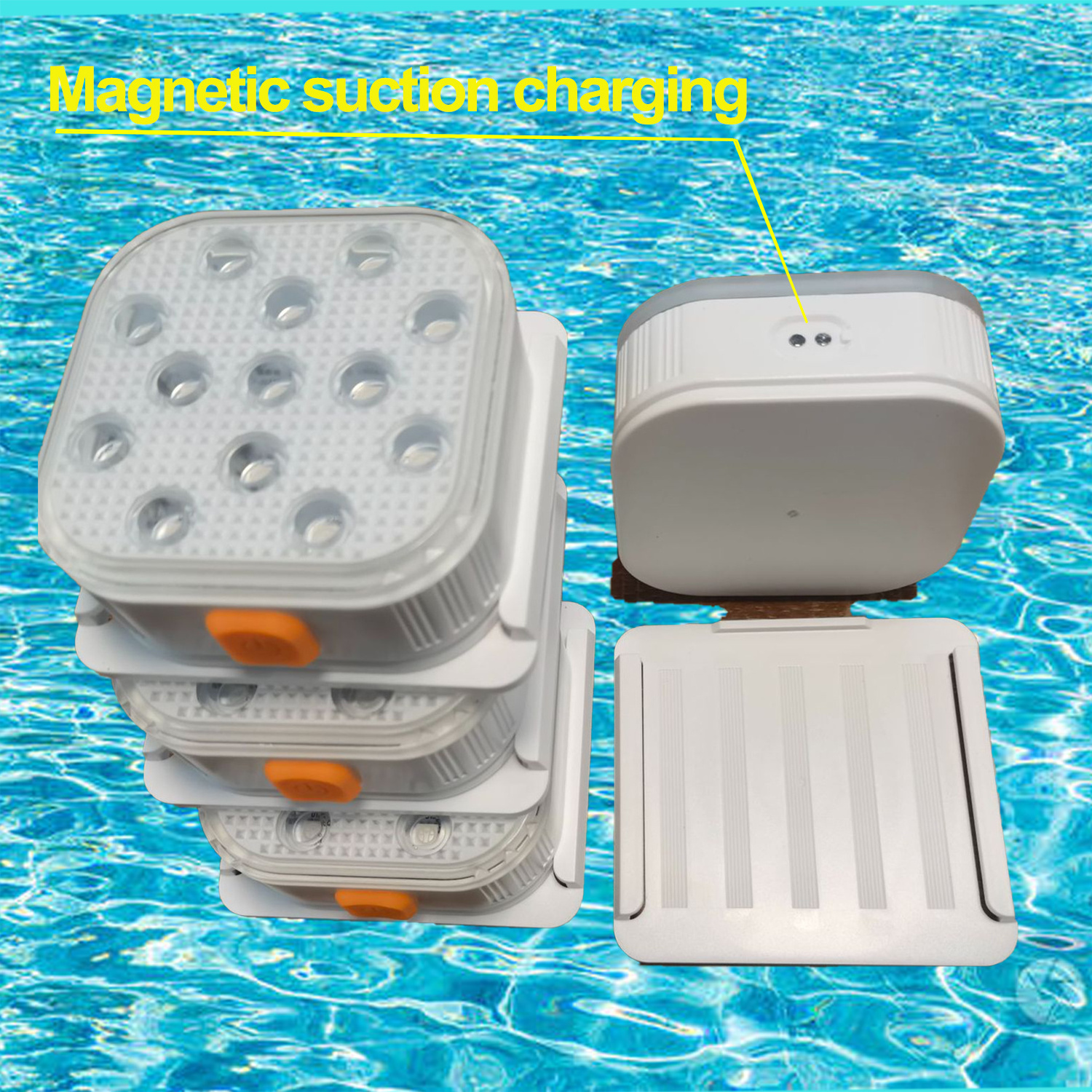 Pool Lights Rechargeable Submersible Led Lights with Remote IP68 Underwater Built-in 2600mAh Battery 16 RGB Color Changing light