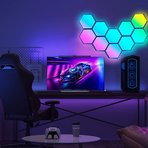 JEJA RGBIC Dream Color phone App control and Music control hexagon light Quantum Honeycomb gaming room hexalite wall decoration