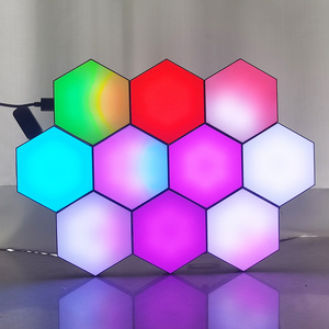 Flexible Interior Hexa Led Panels DIY Music Sync Interactive Lighting Quantum Honeycomb RGBIC Color Changing Hexagon Led Light