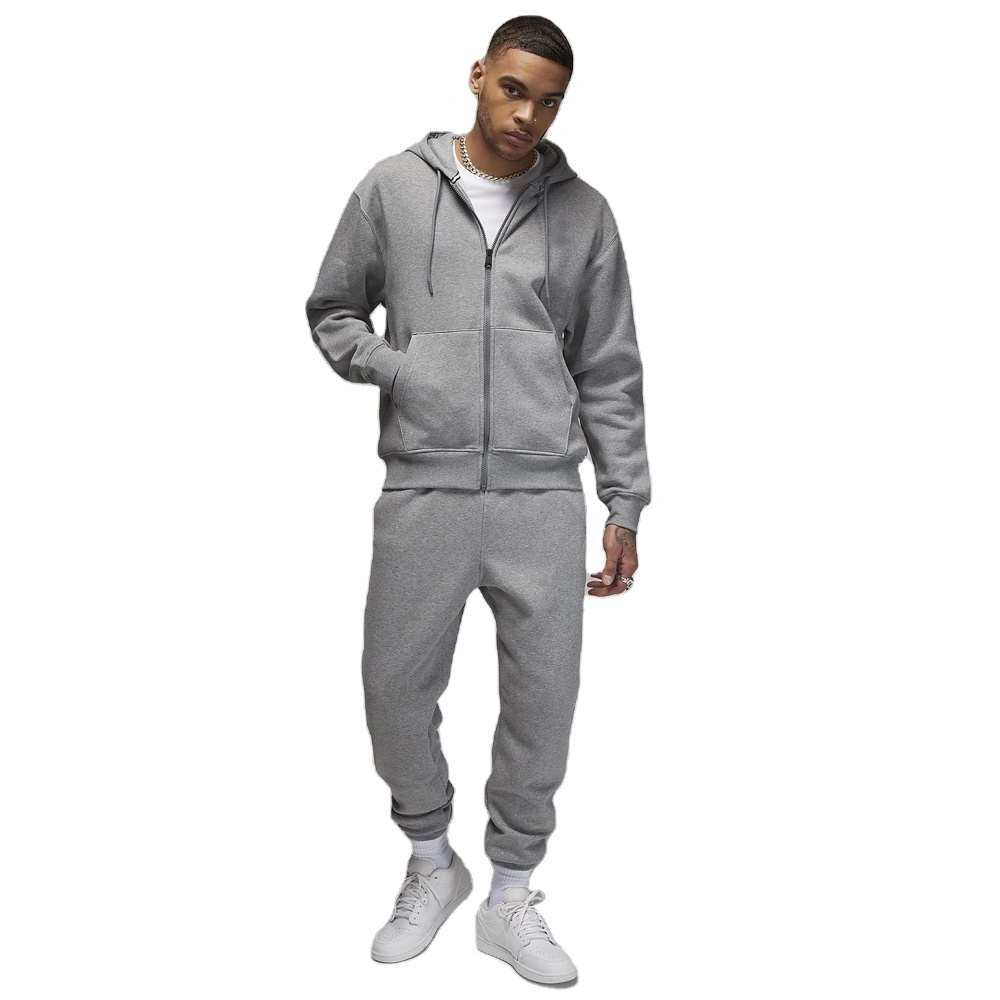 OEM Men's Fleece Tracksuit zipper hoodie Purple Men's Fleece Pants and hoodies mens fleece tracksuits and hoodies