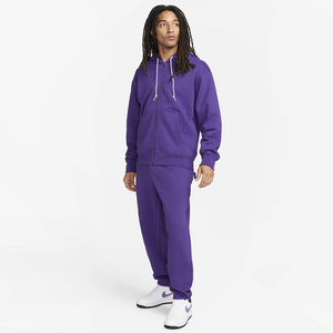 OEM Men's Fleece Tracksuit zipper hoodie Purple Men's Fleece Pants and hoodies mens fleece tracksuits and hoodies