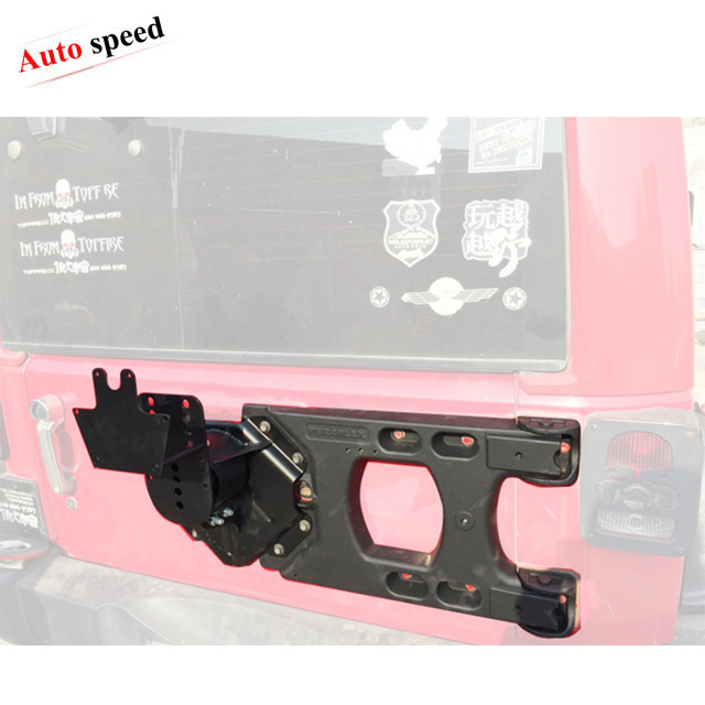 HD Hinged Carrier & Adjustable Spare Tire Mounting Kit for Jeep Wrangler JK