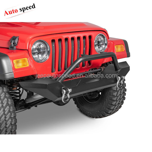 Black Steel Front Bumper Without Stinger for JEEP WRANGLER JK 07-16