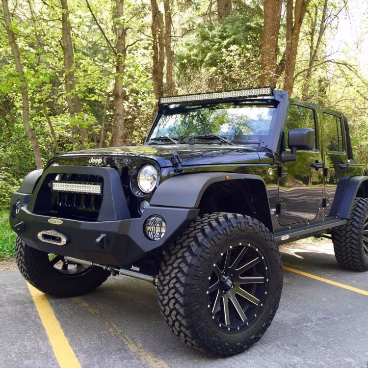 Jeep Wrangler JK black front Steel bumper for Jeep Wrangler JK