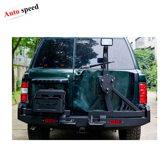 Rear bumper for Nissan Patrol Y61, with d-ring with tire carrier