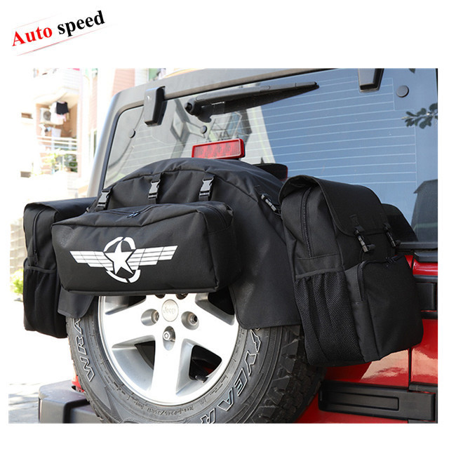 Spare Tire Storage Bag Cover 4Pcs Set For Jeep Wrangler JK 07-17 auto accessories