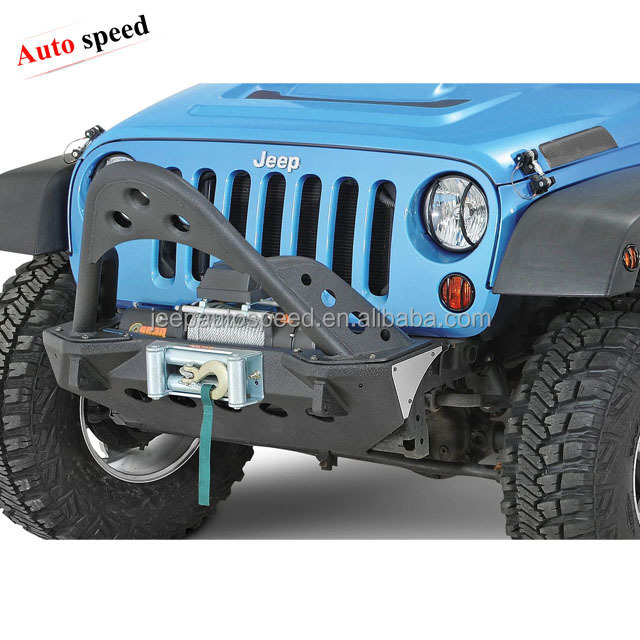 Black Steel Front Bumper Without Stinger for JEEP WRANGLER JK 07-16