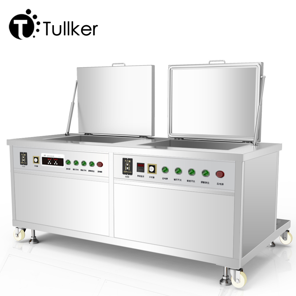 Tullker 61L Two Tanks Filter Dry Rinse Tooling Jig Engine Hardware Parts  40L 50L 60L Industry Ultrasonic Cleaner