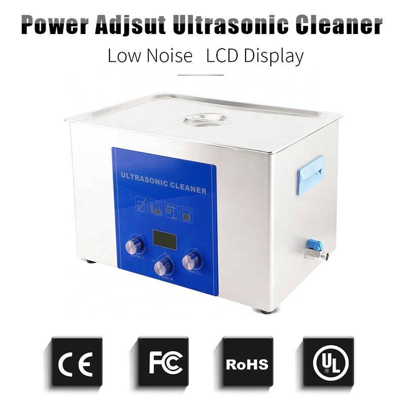 30L Power Adjust Degas Lab Medical Industrial Ultrasonic Cleaner 80 kHz Bath Metal Mould DPF Oil Rust Injector Cleaning Machine