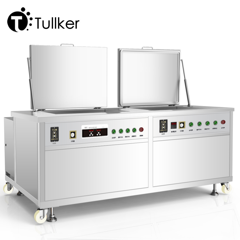 Tullker 61L Two Tanks Filter Dry Rinse Tooling Jig Engine Hardware Parts  40L 50L 60L Industry Ultrasonic Cleaner