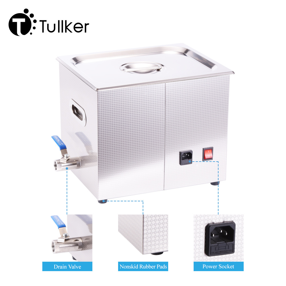 Tullker 10L Ultra Sonic Bath Soaking Tank Printhead Watch Part Tyre Oil Rust Degreaser Mold Industrial Ultrasonic Cleaner