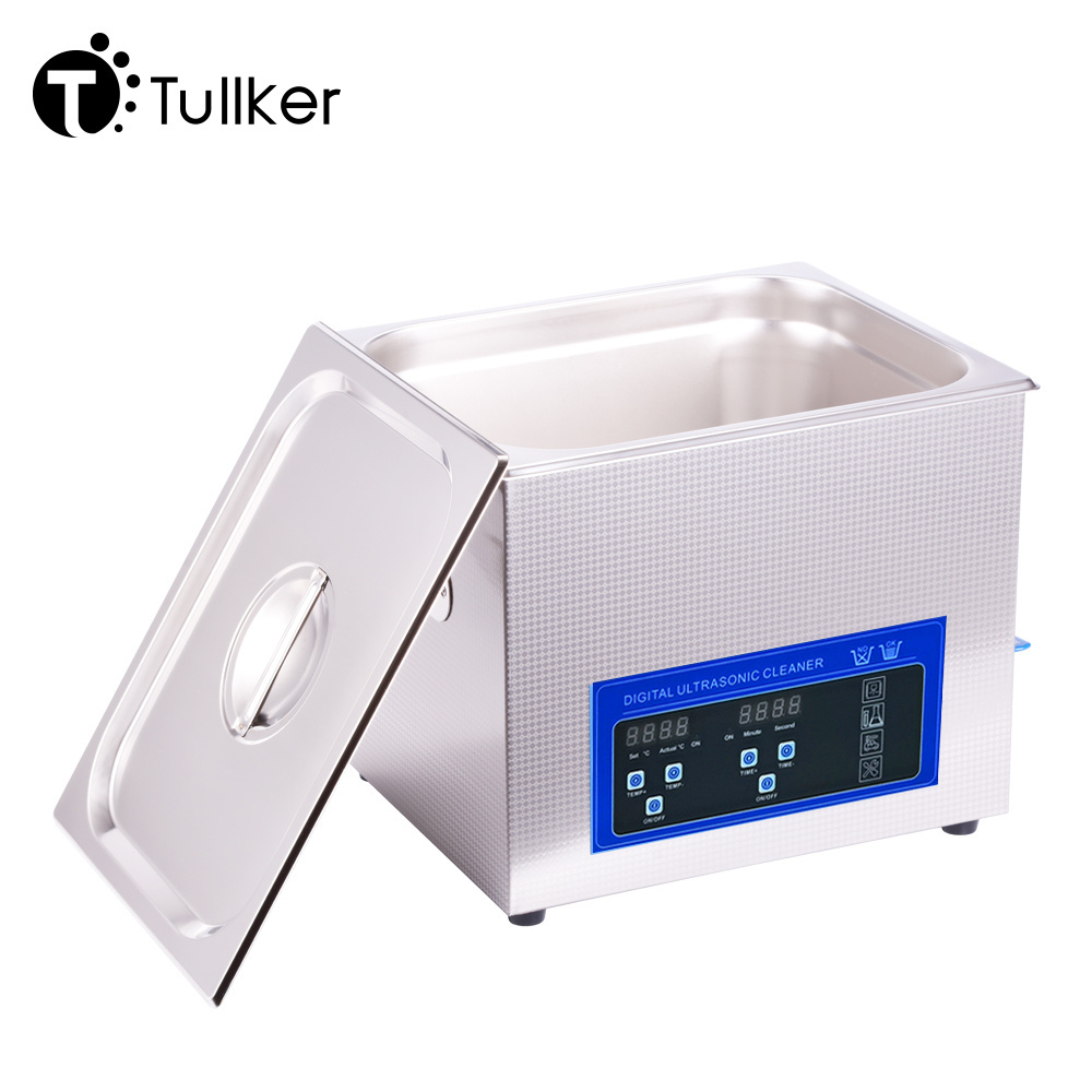 Tullker 10L Ultra Sonic Bath Soaking Tank Printhead Watch Part Tyre Oil Rust Degreaser Mold Industrial Ultrasonic Cleaner