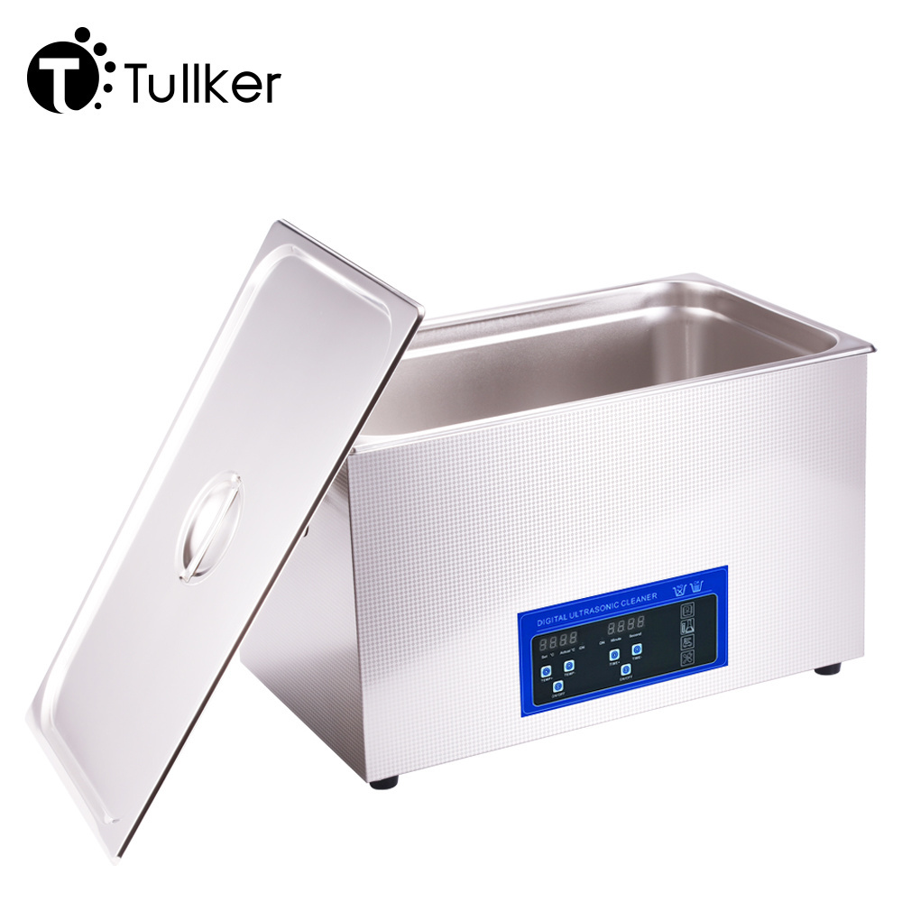 Tullker Digital 30L Ultrasonic Cleaner Temperature Time Adjust Hardware Parts Ultra Sonic Motherboard PCB Cleaning Machine