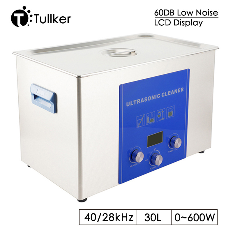 30L Power Adjust Degas Lab Medical Industrial Ultrasonic Cleaner 80 kHz Bath Metal Mould DPF Oil Rust Injector Cleaning Machine