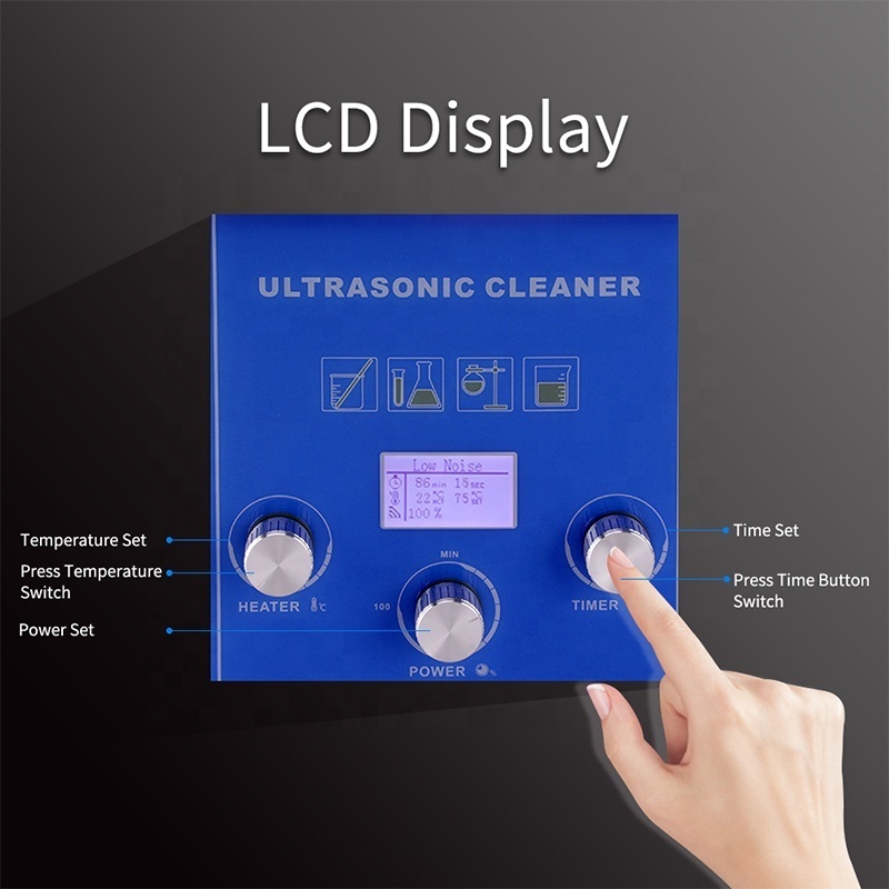 Ultrasonic Cleaner 10L Bath Temperature Heat Power Set DPF Oil Rust Degreaser Remove Ultra Sonic Automatic Washer Machine