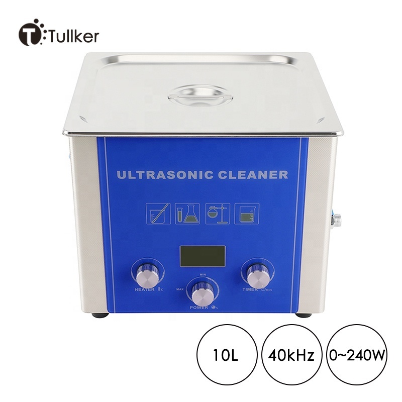 Ultrasonic Cleaner 10L Bath Temperature Heat Power Set DPF Oil Rust Degreaser Remove Ultra Sonic Automatic Washer Machine