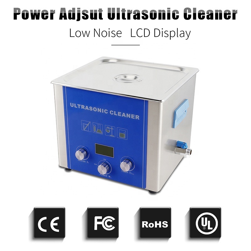 Ultrasonic Cleaner 10L Bath Temperature Heat Power Set DPF Oil Rust Degreaser Remove Ultra Sonic Automatic Washer Machine