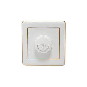 V8 Range 1 gang speed switch White Color Silver Electroplated Ring PC Plate 86 Plate 3*3 round corner medium rocker