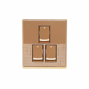 CP15 Range 3 gang switch Golden Color Golden Electroplated PC Plate 86 Plate