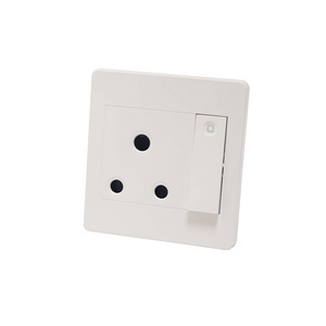 Jeetec Cepex C36 Range 1 gang switched round-pin socket White Color Medium Rocker PC Plate 86 Plate 3*3