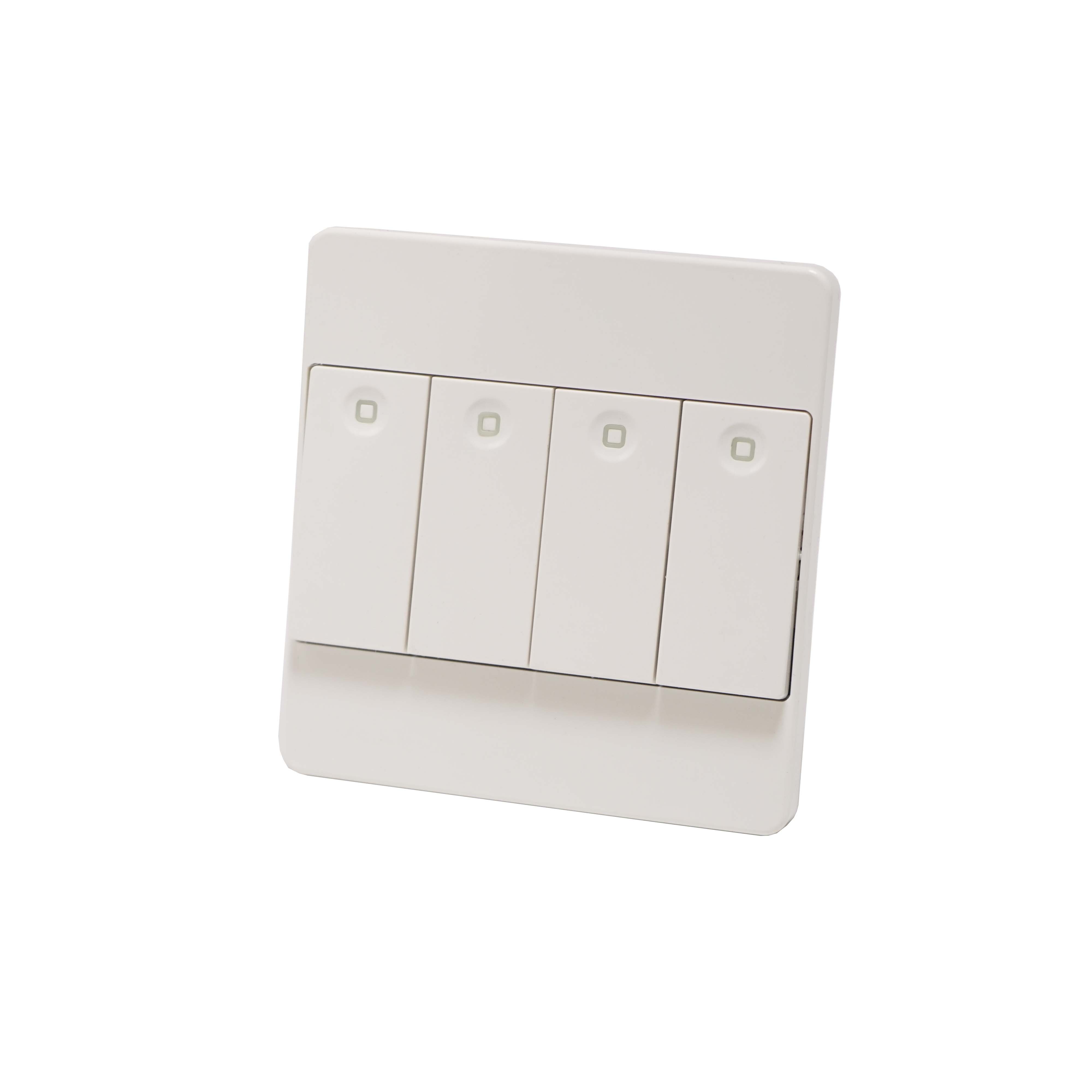 Jeetec Cepex C36 Range 4 gang 2 way switch White Color Medium Rocker PC Plate 86 Plate 3*3