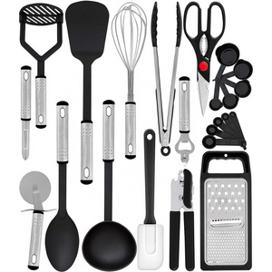 Ready Home Kitchen Accessories 23 Piece Nylon and Stainless Steel Cooking Utensils Kitchen tools Non-Stick Utensils set