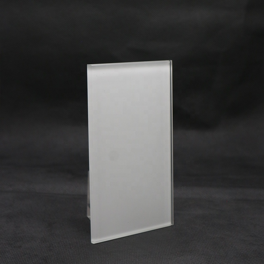 Customized Product White Frosted Ultra-white Acid etched 10mm Home Design Frosted Decorative Glass Etched Glass