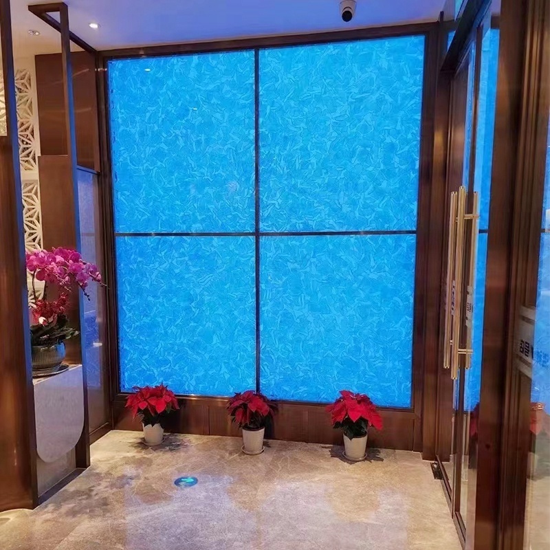 Modern Design Special Artificial Stones Slabs Decorative Glass Sheets Tinted Jade Glass For Wall Panels