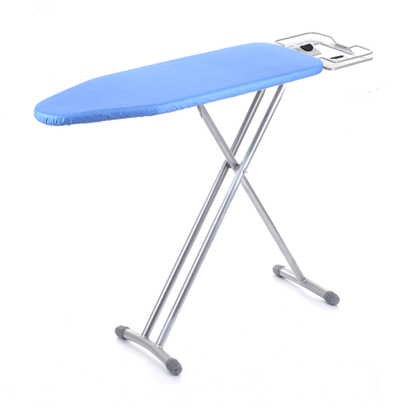 Iron and Ironing Board Hanger Wall Mount with Large Storage Wooden Base and Detachable 2 Hooks