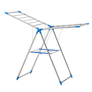 Hanging Foldable Cloth Rack 3 Tier Drying Laundry Racks With Coating