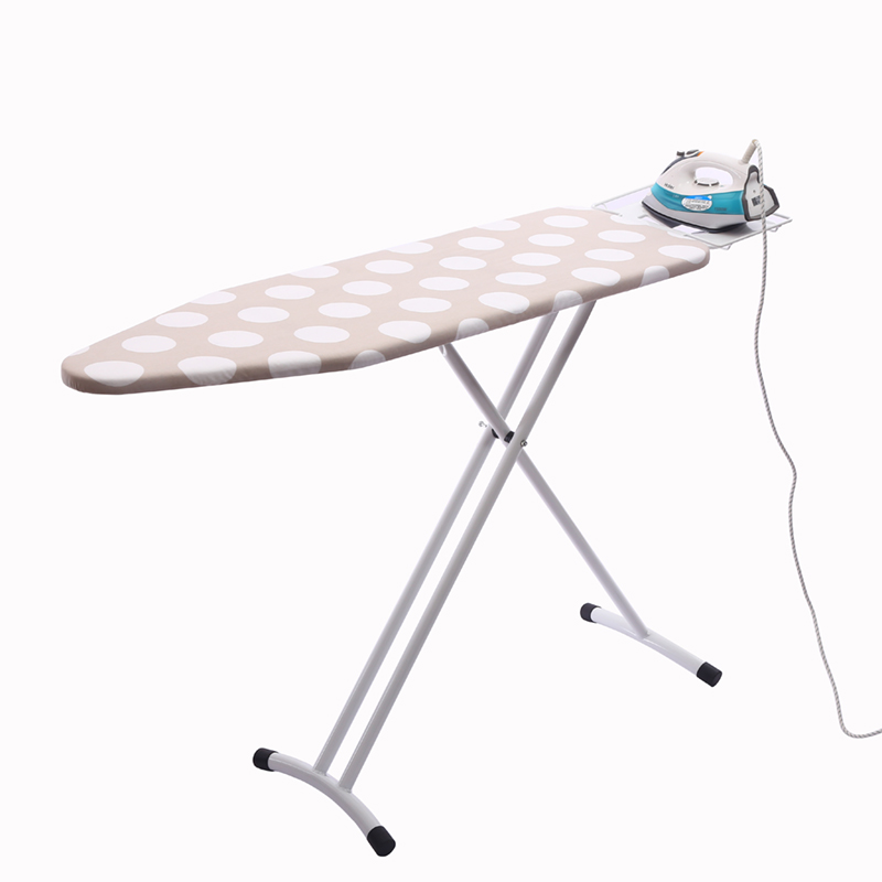 Iron and Ironing Board Hanger Wall Mount with Large Storage Wooden Base and Detachable 2 Hooks