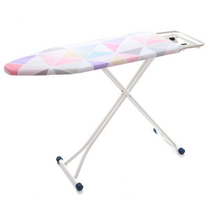 Household Essentials Silver Deluxe Ironing Board with Iron Rest and Clothes Rack