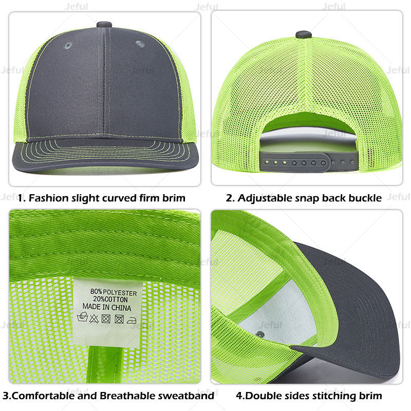 Wholesale Blank Richardson 112 Style Trucker Hats Plain High Quality Custom Embroidery Logo Mesh Snapback Sports Caps