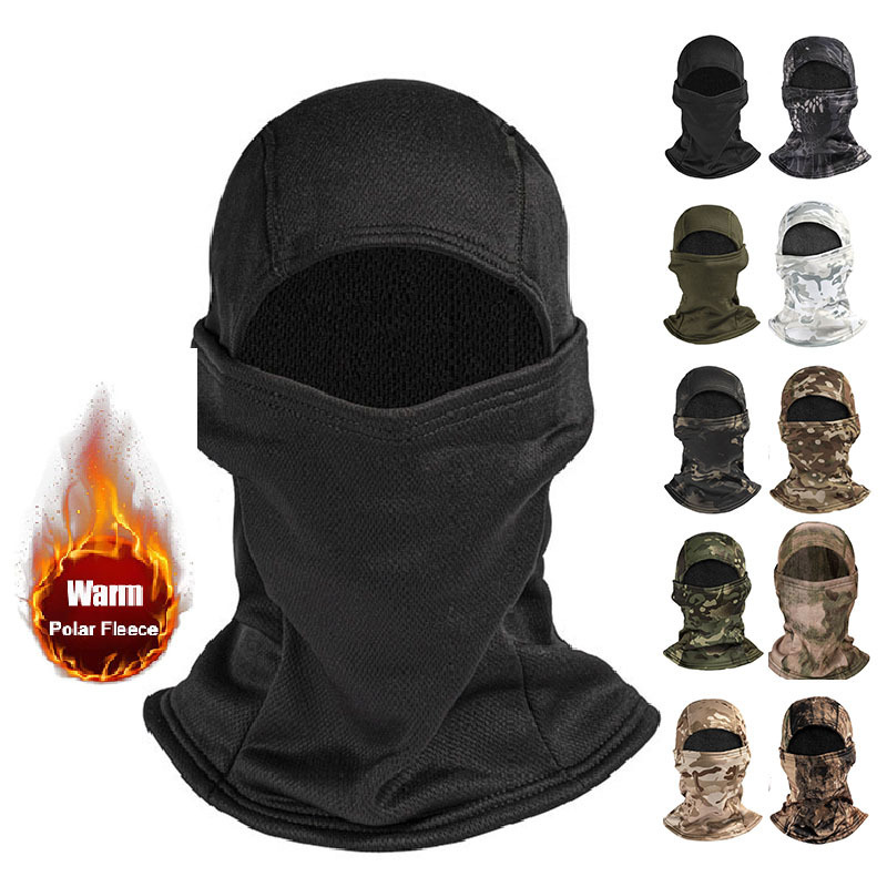 Wholesale Fleece Lined Ski Mask Winter Warm Balaclava Camo Face Mask For Men Women Windproof Motorcycle Cycling Neck Gaiter