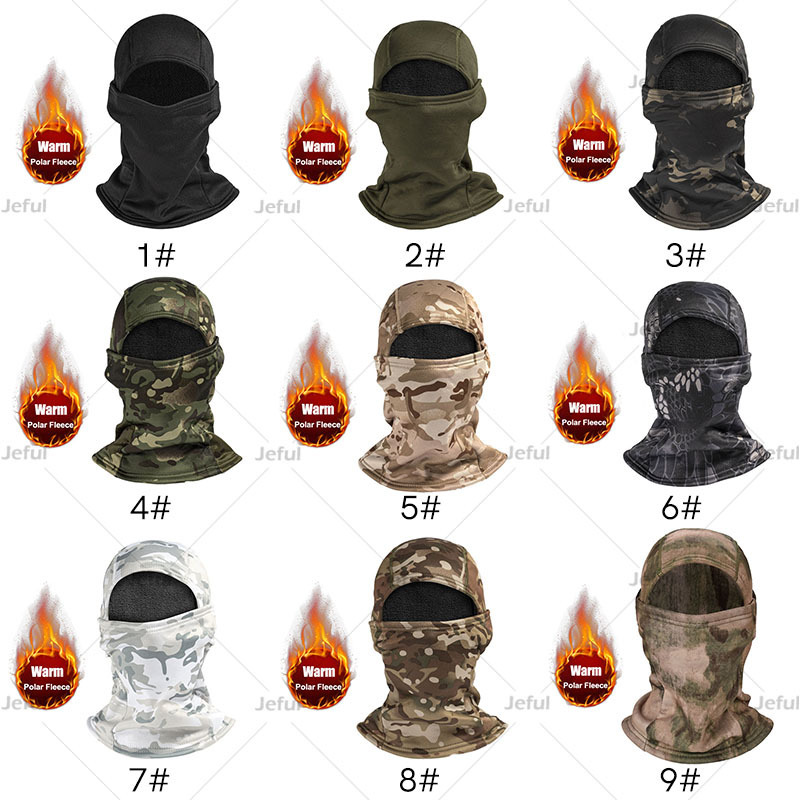 Wholesale Fleece Lined Ski Mask Winter Warm Balaclava Camo Face Mask For Men Women Windproof Motorcycle Cycling Neck Gaiter