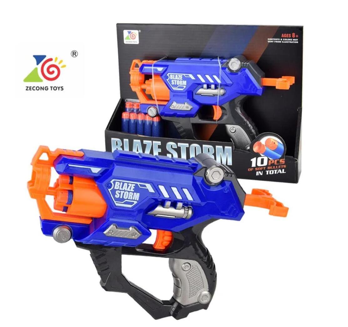 kids birthday party shooting toy blaze storm darts blaster with display box and 10 eva soft bullets