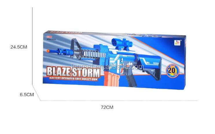 Automatic  sniper Toy gun Blaze storm with 20pcs soft bullets