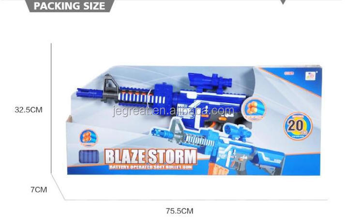 Automatic  sniper Toy gun Blaze storm with 20pcs soft bullets