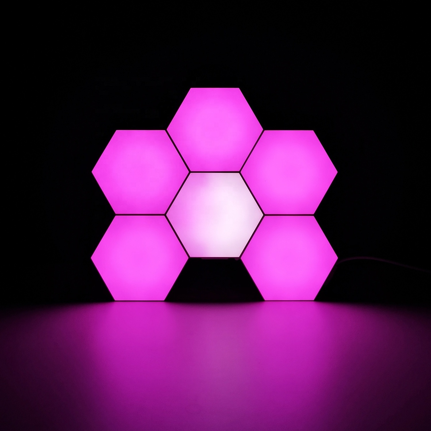 Smart TUYA APP Wifi Controlled Hexagonal Light for Gaming Room Decoration work with Alexa