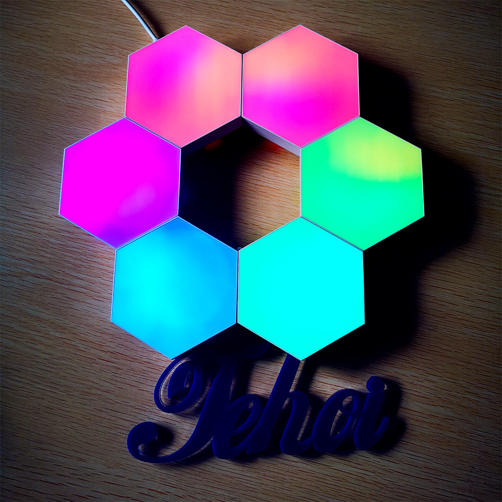 christmas lights smart aurora light wifi controlled wall hexagon decoration lamp led wall hexagon for home party lighting