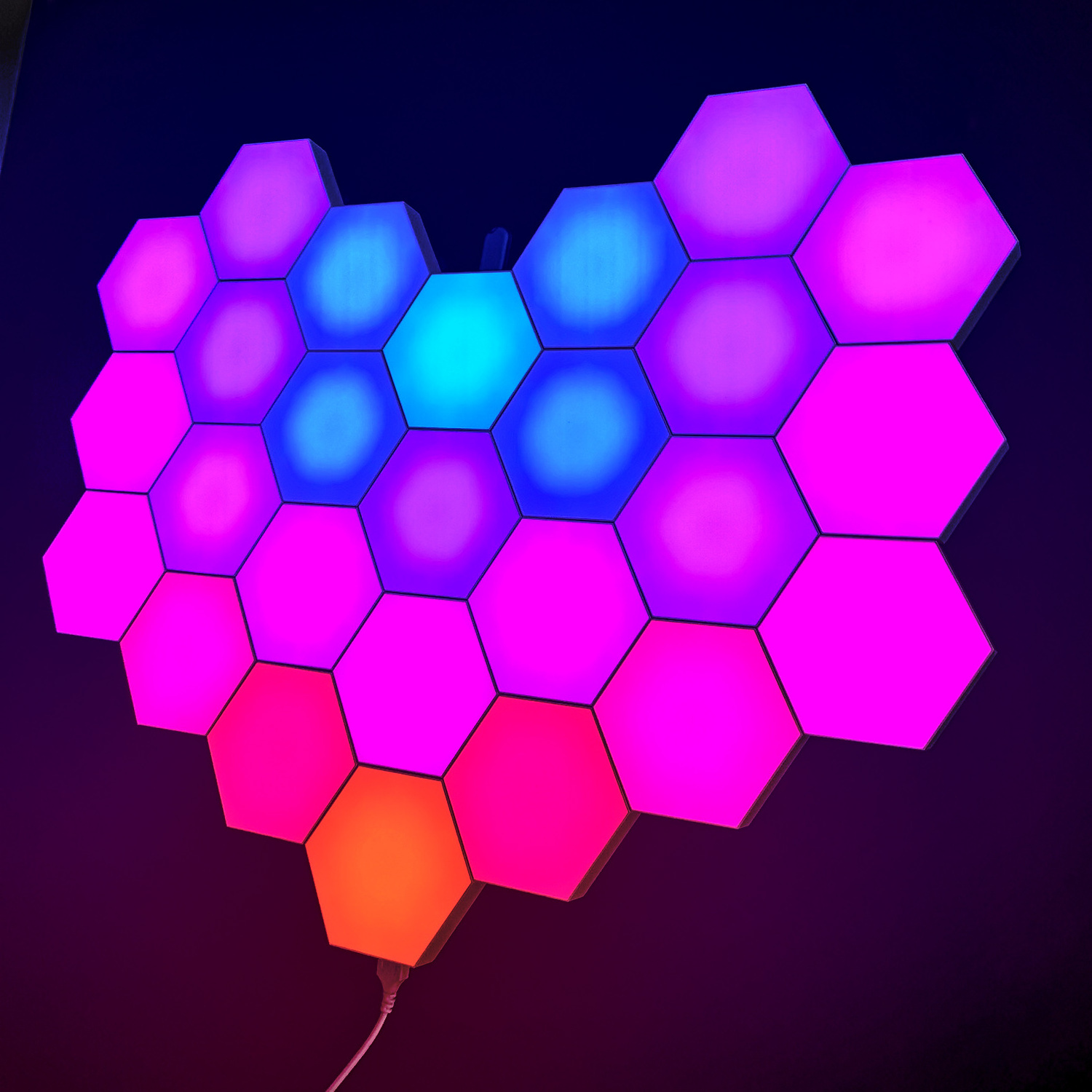 Hexagonal light wall decor led Panels  LED Wall Gaming Lights RGB Modular Lights new product ideas 2023 smart home decor