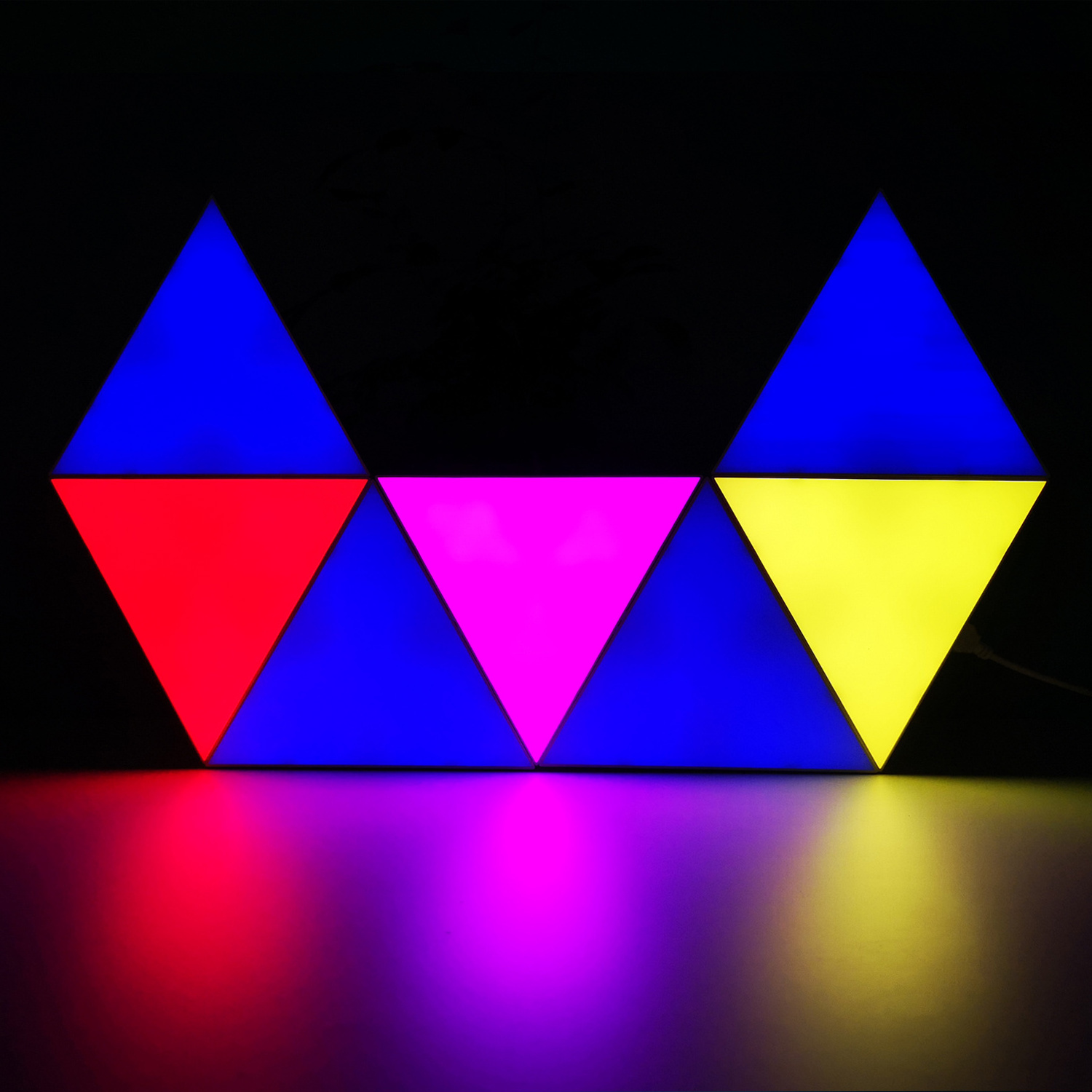 led light smart Multicolor intelligent Indoor Led Triangle Splicing Modular Panels For home light decor