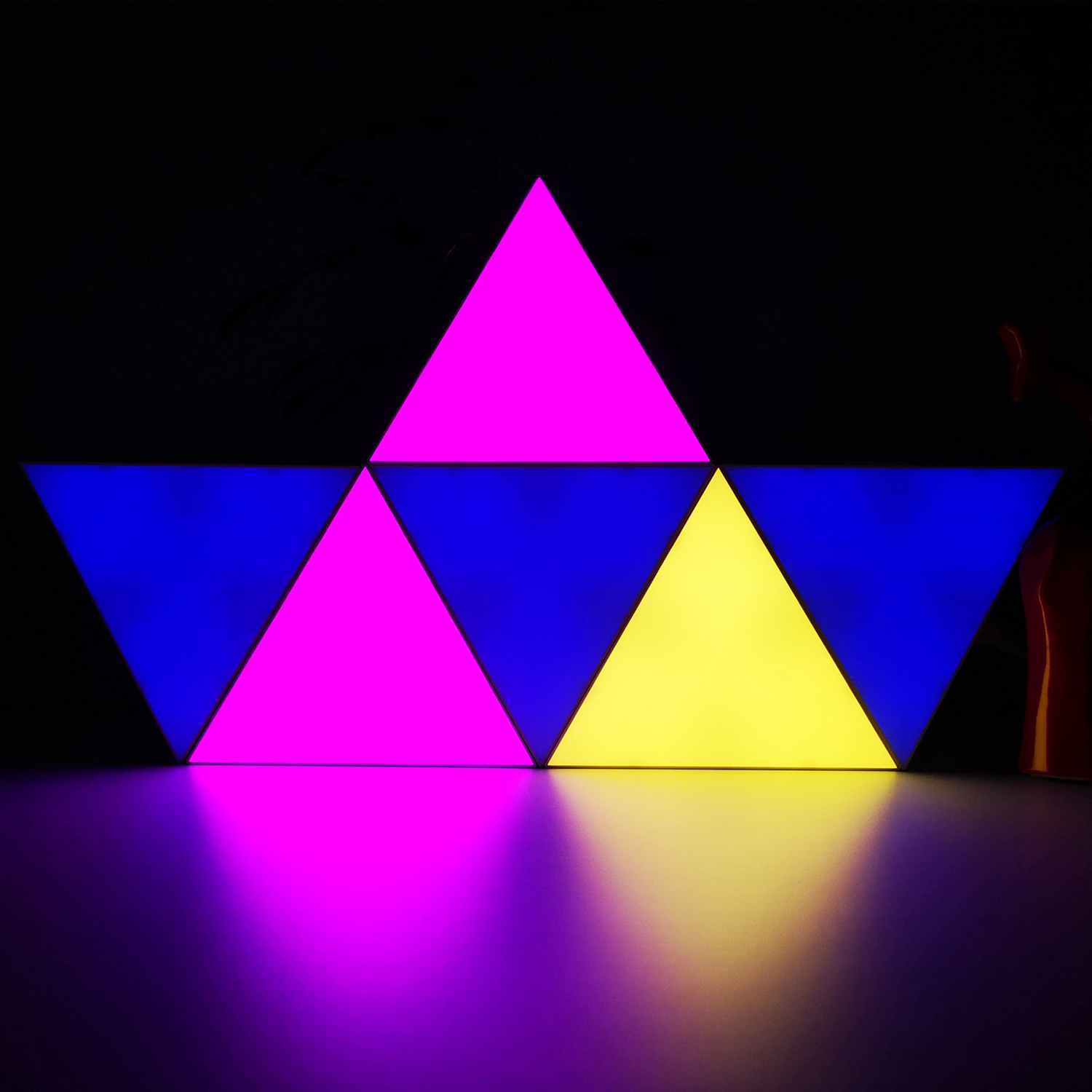 led light smart Multicolor intelligent Indoor Led Triangle Splicing Modular Panels For home light decor