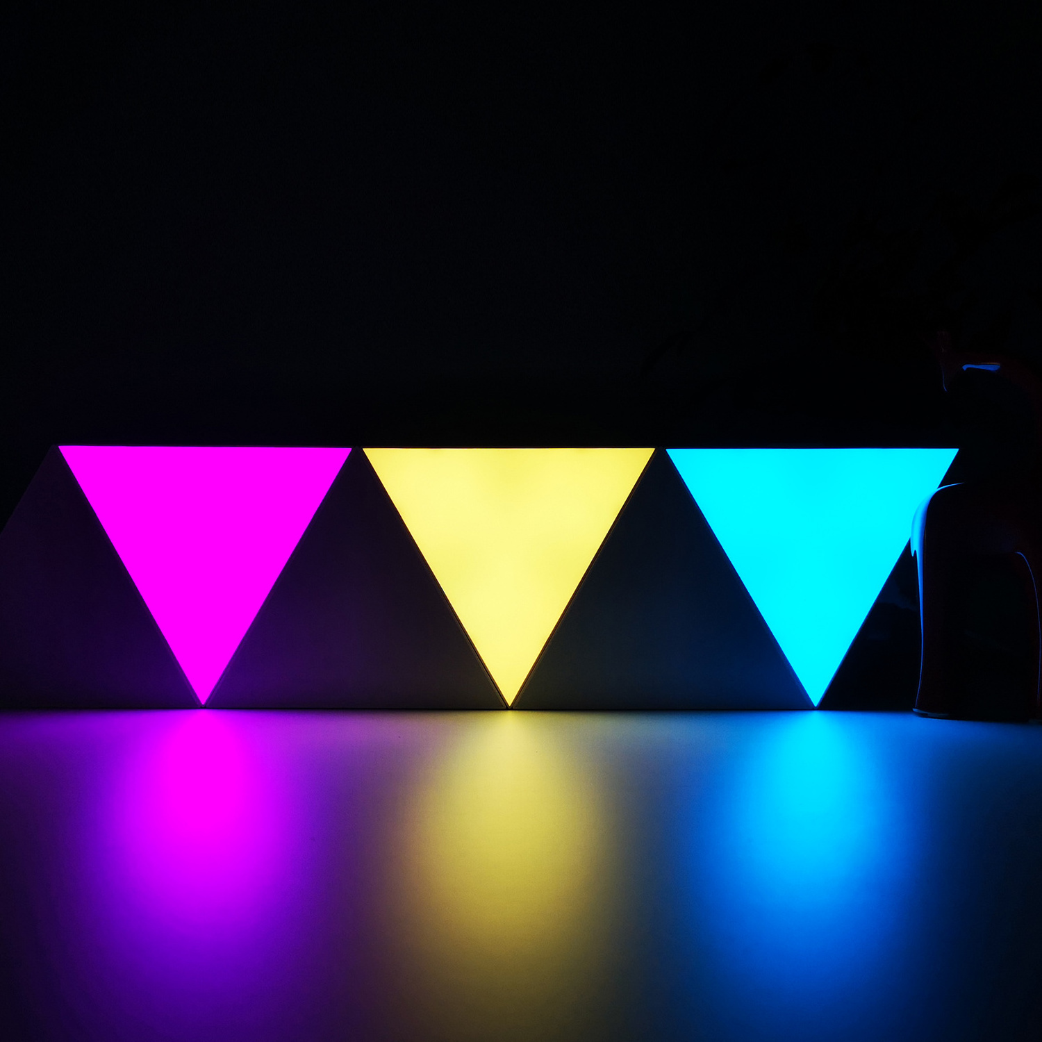 led light smart Multicolor intelligent Indoor Led Triangle Splicing Modular Panels For home light decor