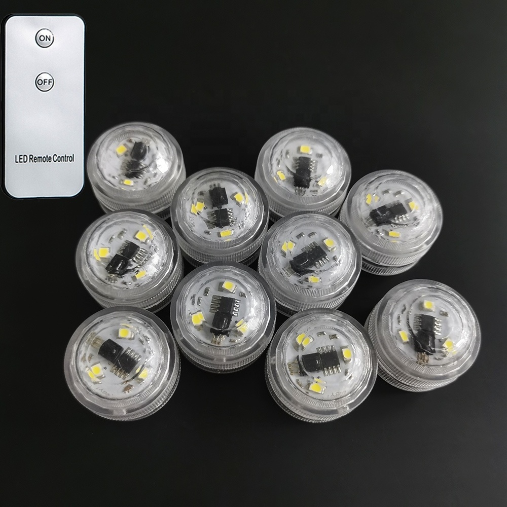 Remote Controlled Submersible led Light for Lantern Lighting Mini Tea Light Waterproof