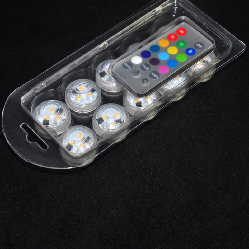 Remote Controlled Submersible led Light Mini Tea Light Waterproof for Vase Event Home Decor